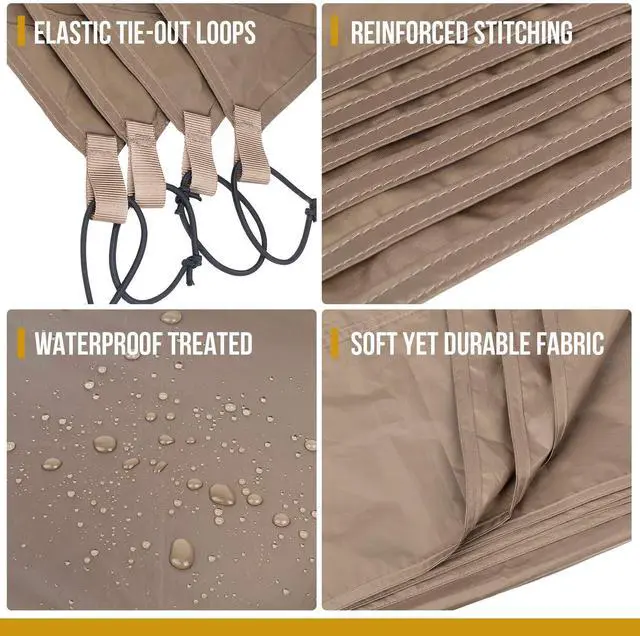 Alt view image 4 of 7 - Waterproof Tent Footprint, 81" x 65"