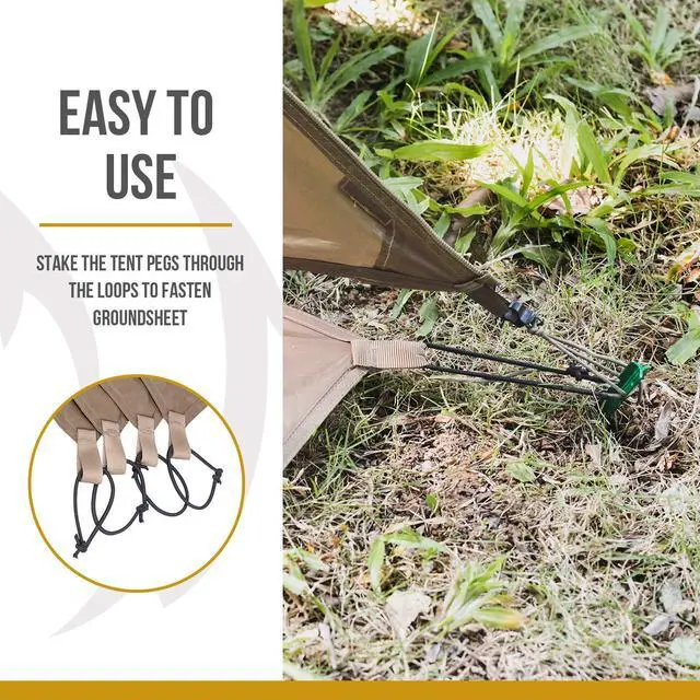 Alt view image 5 of 7 - Waterproof Tent Footprint, 81" x 65"
