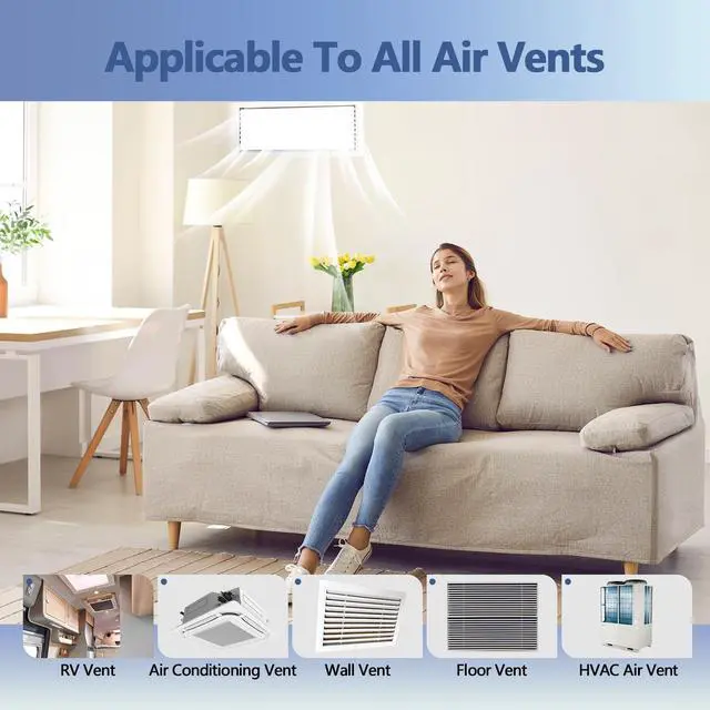 Alt view image 7 of 7 - Air Vent Filter White, 12"X120" Cut to Size Air Filter Roll (80 + Filters), Electrostatic Vent Filter Material for Home Floor, Ceiling, Grilles, HVAC Vent, Compression Packing (Thickness: 0.2 In)