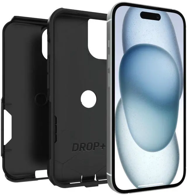 Alt view image 5 of 6 - iPhone 17e, 16e, 15, 14, & 13 Commuter Series Case - Black, Slim & Tough, Pocket-Friendly, with Port Protection
