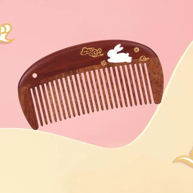 Alt view image 2 of 6 - Wooden Hair Comb for Woman Antistatic Scalp Massage 1pc