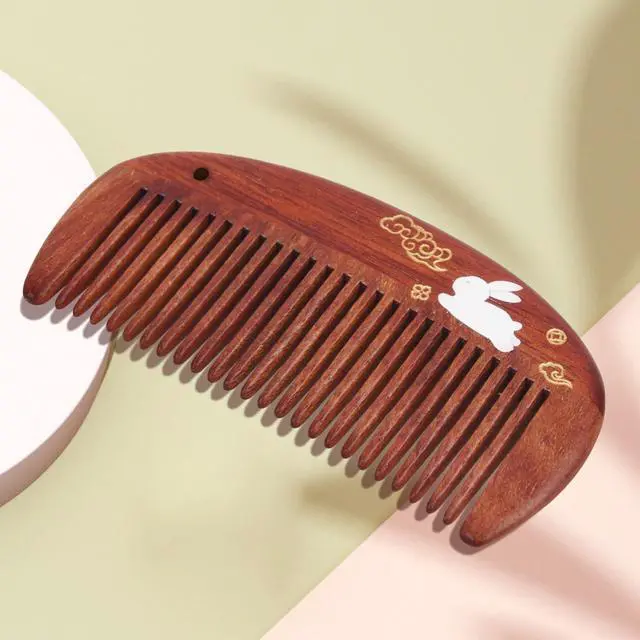 Alt view image 3 of 6 - Wooden Hair Comb for Woman Antistatic Scalp Massage 1pc