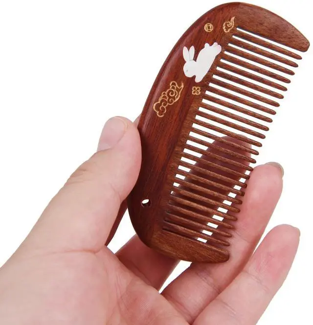 Alt view image 5 of 6 - Wooden Hair Comb for Woman Antistatic Scalp Massage 1pc