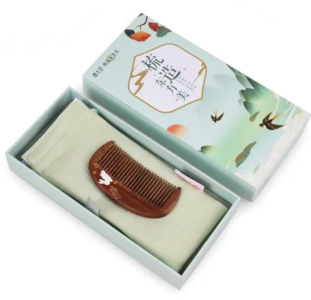 Alt view image 6 of 6 - Wooden Hair Comb for Woman Antistatic Scalp Massage 1pc