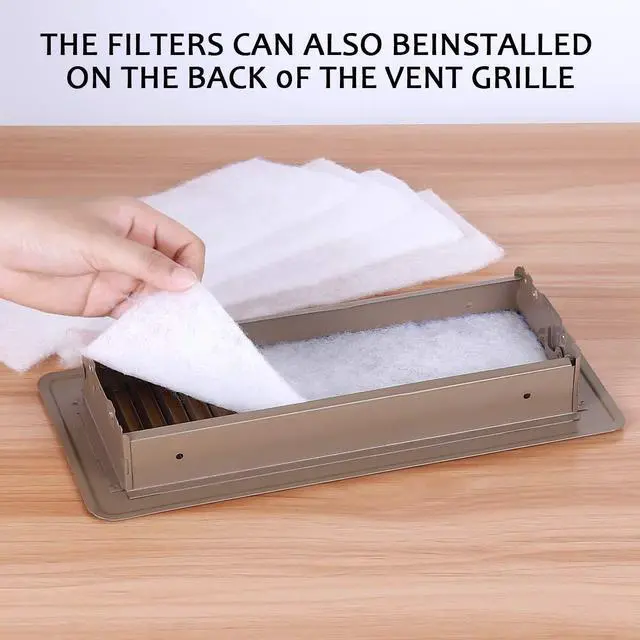 Alt view image 3 of 6 - Complete Air Vent Filters Kit- 98 x 18'' Electrostatic Media With 157" of Installation Tape 36+ Filters per Roll for HVAC, AC & Heating Intake Registers & Grilles
