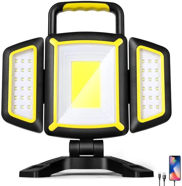 Main image of Rechargeable Work Light, 30W 3000Lumen LED Work Light with 5 Modes, Battery Powered Magnetic Lights with 360°Rotate Foldable Design, Job Site Lighting for Car Repair, Garage, Workshop, Camping