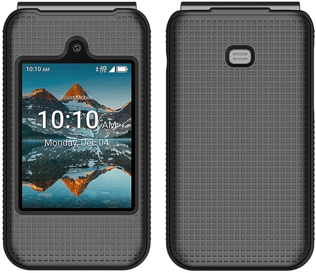 Alt view image 2 of 7 - Grid Series for Consumer Cellular Iris Easy Flip Phone (2024) Case - Black