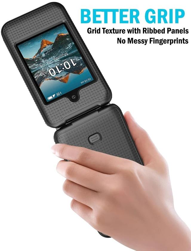 Alt view image 3 of 7 - Grid Series for Consumer Cellular Iris Easy Flip Phone (2024) Case - Black