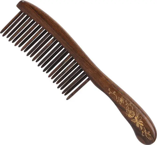 Main image of Handmade raw Wood Wide-Tooth Hair Comb, Scalp Massaging, Ideal for Curly Hair,7.07 × 1.78 inches