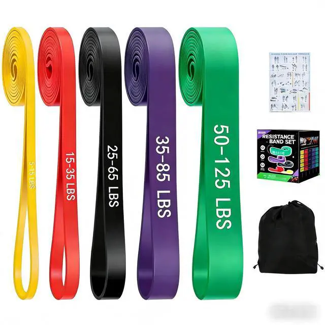 Main image of Pull Up Assistance Bands, 5 Levels Resistance Bands for Working Out, Exercise Bands Resistance for Men & Women, Pull Up Bands for Body Training, Muscle Building, Physical Therapy, Home & Gym Fitness