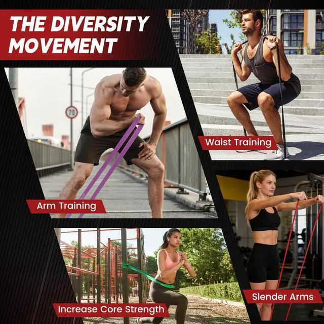 Alt view image 4 of 7 - Pull Up Assistance Bands, 5 Levels Resistance Bands for Working Out, Exercise Bands Resistance for Men & Women, Pull Up Bands for Body Training, Muscle Building, Physical Therapy, Home & Gym Fitness