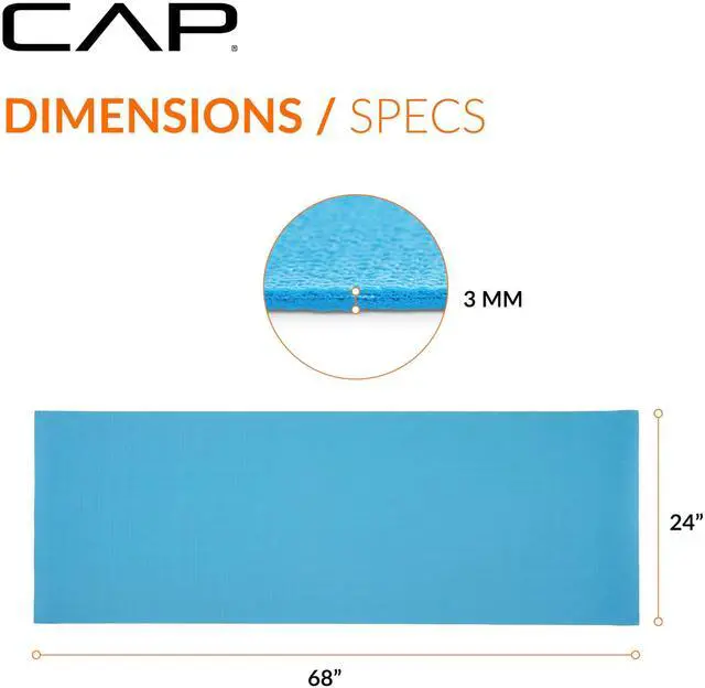 Alt view image 4 of 7 - Barbell HHY-CF004B Fitness Yoga Mat, Blue, Original version
