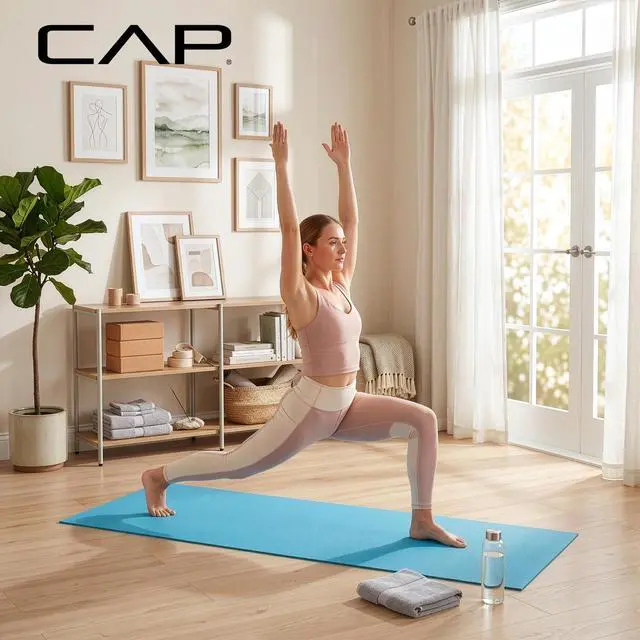 Alt view image 5 of 7 - Barbell HHY-CF004B Fitness Yoga Mat, Blue, Original version