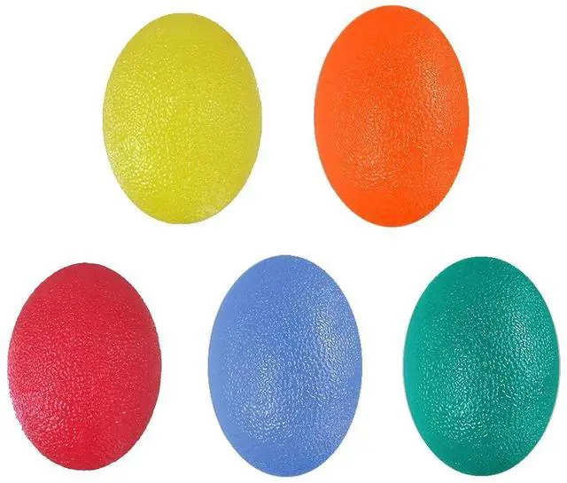 Main image of Squeeze Balls for Hand Therapy, Exercise, Arthritis - Grip Strengthener Occupational Equipment for Finger, Wrist, Carpal Tunnel, Pain Relief, Stress - Resistance Strength Squeezing Egg Trainer