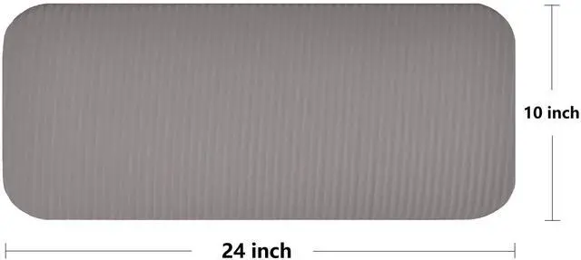 Alt view image 6 of 7 - All Purpose 1/2-Inch Extra Thick High Density Anti-Tear Exercise Yoga Mat and Knee Pad with Carrying Strap, Gray