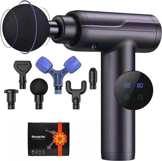 Main image of Rexin Scisfuture Massage Gun - Deep Tissue Percussion Massage with 6 Heads, 20 Speeds for Athletes, Relieves Sore Muscles