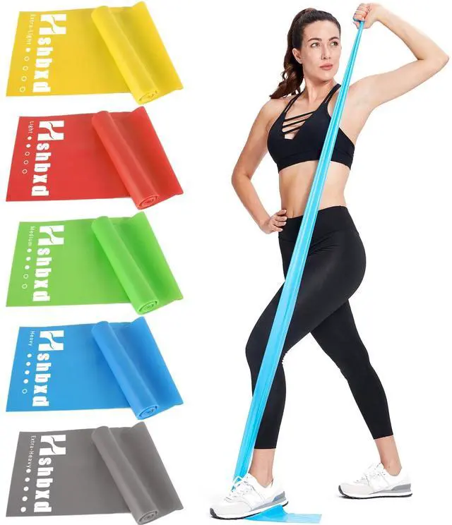 Main image of Resistance Bands for Physical Therapy, Working Out Bands, Latex Free Elastic and Exercise Bands Set for Stretching, Suitable for Rehab, Yoga, Pilates, Gym, Home Exercise (Five Colors)
