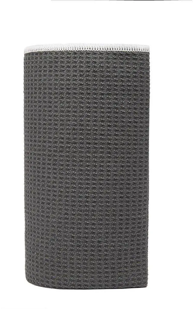 Alt view image 3 of 7 - Stickyfiber Hot Yoga Towel - Silicone Backed Yoga Mat-Sized, Absorbent, Non-Slip, 24" x 72" Bikram, Gym, and Pilates - (Gray, Standard)