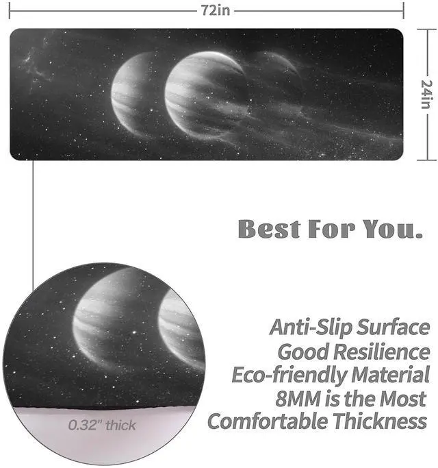Alt view image 5 of 6 - Yoga Mat Double-Sided Non Slip Exercise Mat Eco Friendly TPE Fitness Exercise Mat With Carrying Strap & Storage Bag Workout Mat for Yoga, Pilates and Floor Exercises