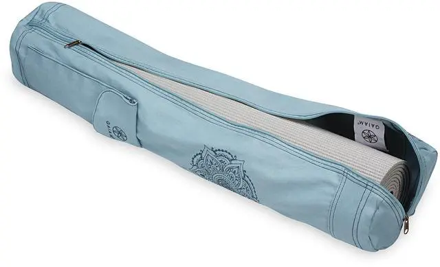 Alt view image 2 of 2 - Cargo Yoga Mat Bag, Full-Zipper Yoga Mat Carrier with Adjustable Strap, Front & Exterior Phone Pocket with Earbuds Slit, Stylish & Functional Fitness Mat Holder for Women & Men