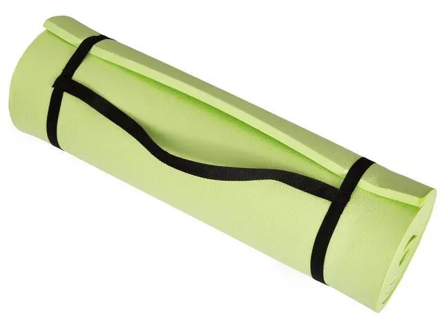 Main image of Extra Thick Yoga Mat- Non Slip Comfort Foam, Durable Exercise Mat For Fitness, Pilates and Workout With Carrying Strap By Fitness (Green)