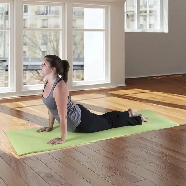 Alt view image 2 of 6 - Extra Thick Yoga Mat- Non Slip Comfort Foam, Durable Exercise Mat For Fitness, Pilates and Workout With Carrying Strap By Fitness (Green)