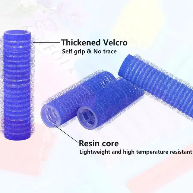 Alt view image 3 of 6 - 36PCS Self Grip Small Hair Curlers Heatless Roller Hair Curlers Pro Salon Hairdressing Curler DIY Curly Hairstyle Hair Rollers Tools Rat Tail Comb for Women Medium Short Hair(0.8 x 2.4 Inch)
