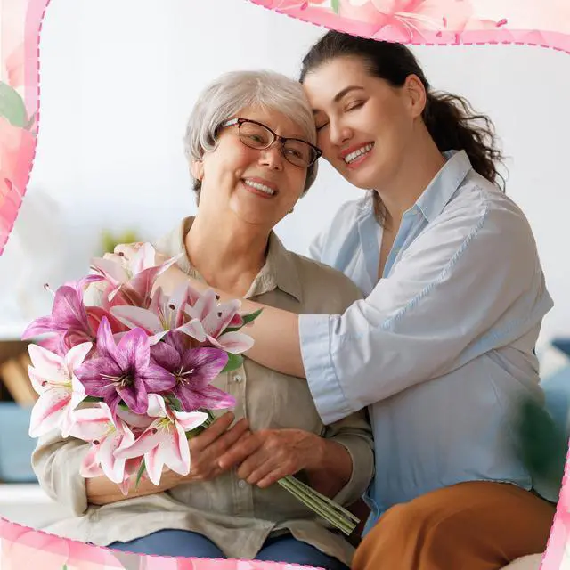 Alt view image 5 of 7 - 6 Pcs Artificial Lily Flowers Realistic Touch Faux Fake Lilies Plants for Wedding Bouquet Easter Home Indoor Table Office Vases Floral Arrangements Outdoor Garden Decor(Pink, Purple, Red)
