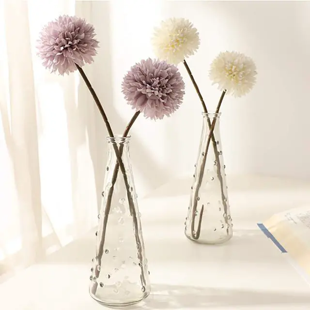 Alt view image 3 of 7 - 12 Pcs Artificial Flowers Multicolor Silk Hydrangea Fake Flowers Bridal Wedding Bouquet for Home Office Party Wedding Decoration