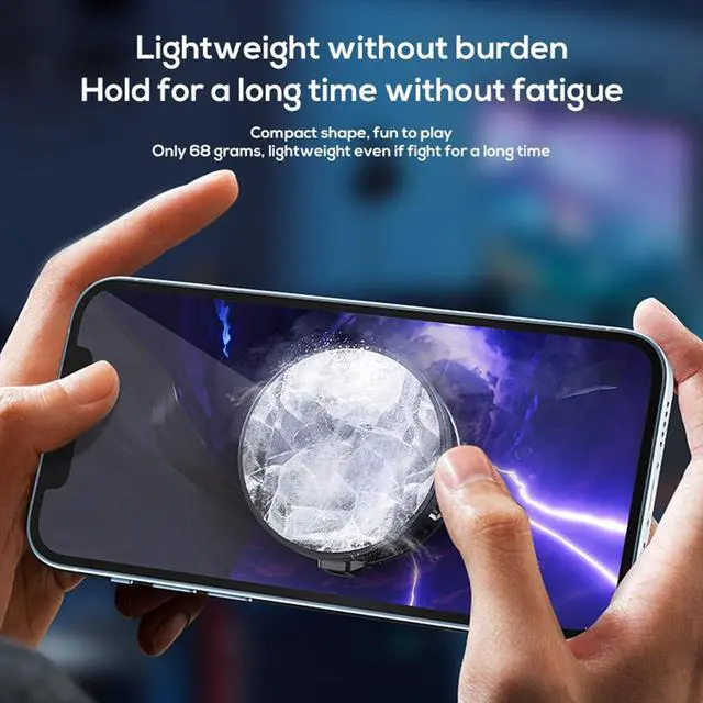 Alt view image 3 of 7 - Phone Cooler for Gaming Magnetic Cell Phone Cooler Fast Phone Cooling Fan Lightweight Quiet with Spring Clip RGB LED Light for iPhone/Android