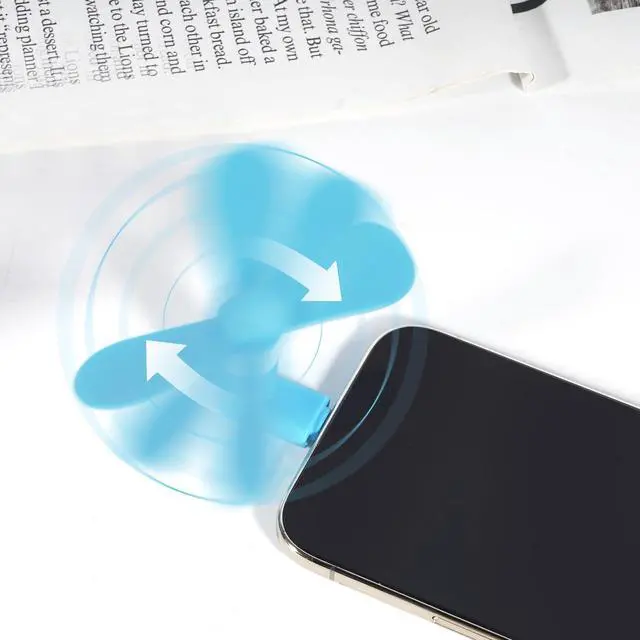 Alt view image 5 of 7 - Mini Cell Phone Fan - Colorful Powerful Fan Compatible for iPhone, iPad, Android Smartphone,Tablet - Cell Phone Summer Accessories - (6-Pack)