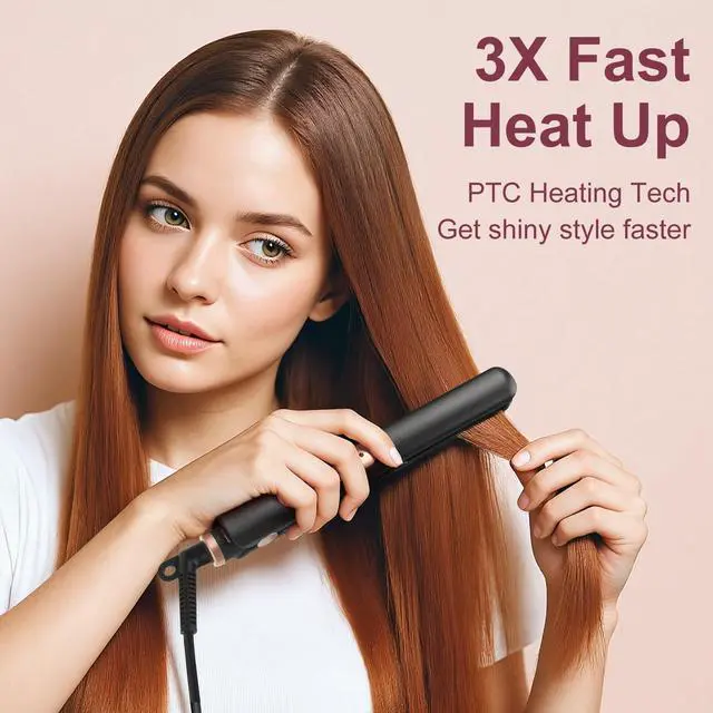 Alt view image 4 of 7 - Small Flat Iron 0.7 Inch Mini Hair Straightener and Curler 2 in 1, 30S Heat-up, Dual Voltage Travel Curling Iron, for Short Hair, Bangs, Pixie Cut, Beard