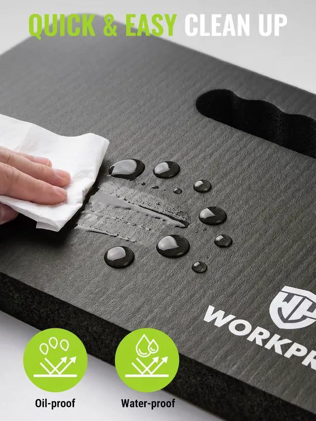 Alt view image 5 of 7 - Extra Thick Kneeling Pad, Soft NBR Foam Cushioning for Knee, Large Foam Kneeler Mat for Gardening, Bathing Baby, Exercise, Workout Supplies, 17.5 x 11 x 1.5 in, Black