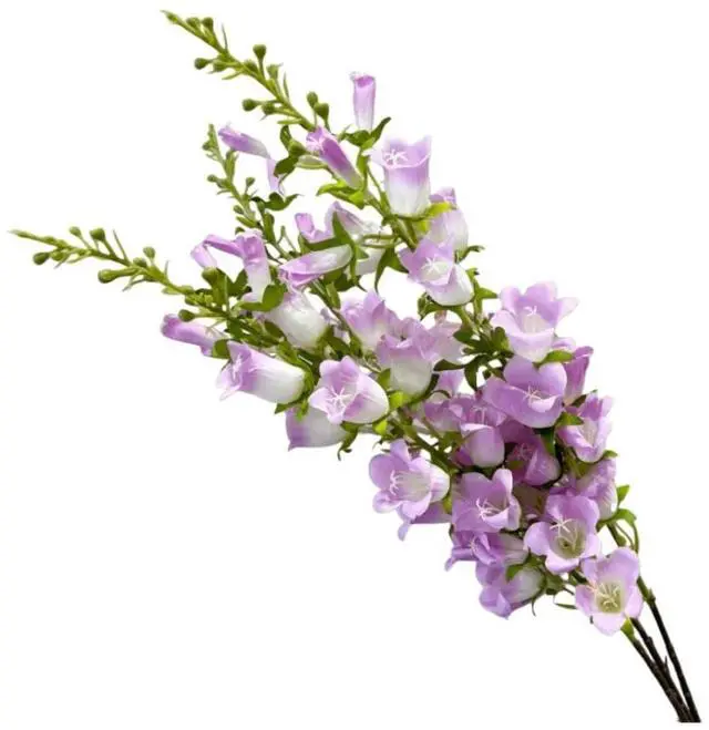 Main image of Lily of The Valley Artificial Flowers,3Pcs 40" Bulk Fake Silk Bell Flowers Wind Chime Orchid with Long Stems,Large Faux Florals for Home, Garden, Wedding Decoration (Pinkish Purple)