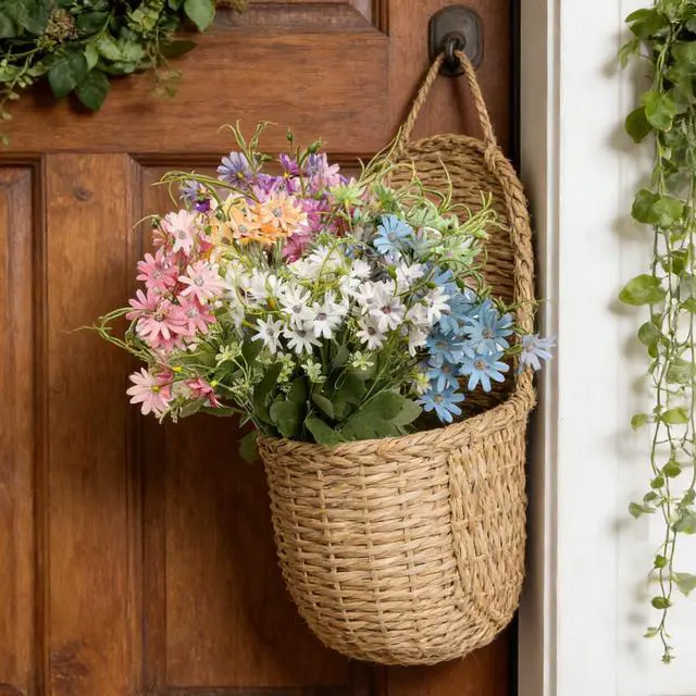 Alt view image 5 of 7 - 6Pcs Artificial Flowers Artificial Daisy Flower Colorful Mixed Bundles Faux Wildflower Plants Long Stem Flowers for Home Indoor Outside Garden Vase Decor