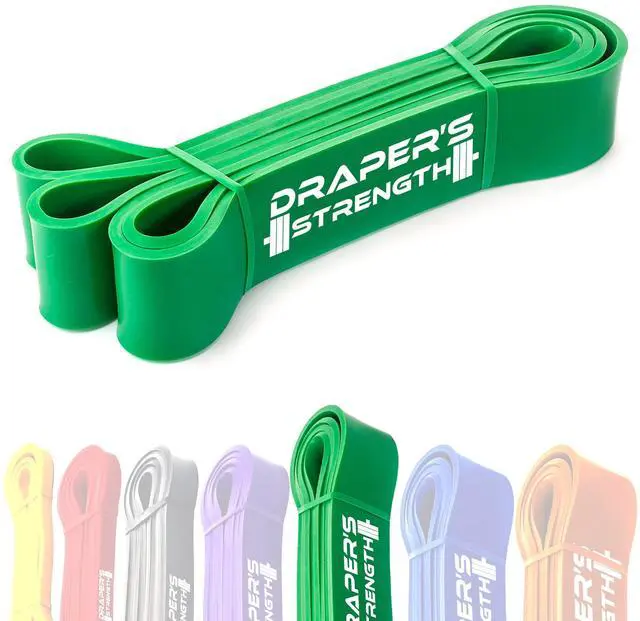 Main image of Heavy Duty Resistance Stretch Loop Bands for Powerlifting Workout Exercise and Assisted Pull Ups 05. Green