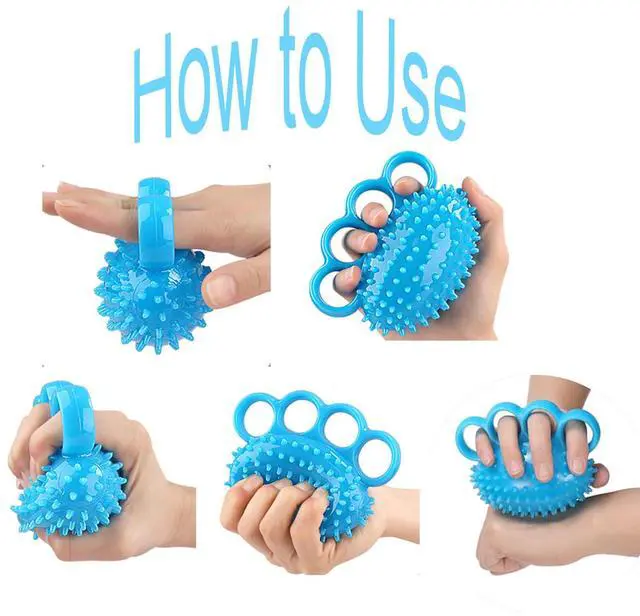 Alt view image 5 of 7 - Hand Exerciser Ball and Finger Stretcher, Hand Grip Strengthener Trainer, Squeeze Balls, Wrist Pain Relief (Pink)