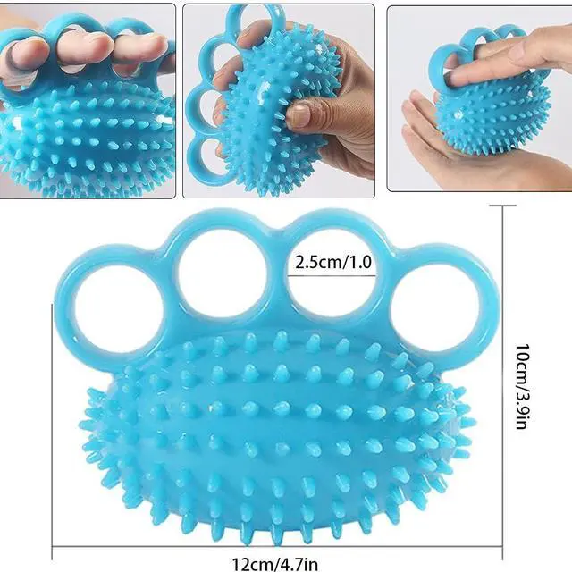 Alt view image 7 of 7 - Hand Exerciser Ball and Finger Stretcher, Hand Grip Strengthener Trainer, Squeeze Balls, Wrist Pain Relief (Pink)