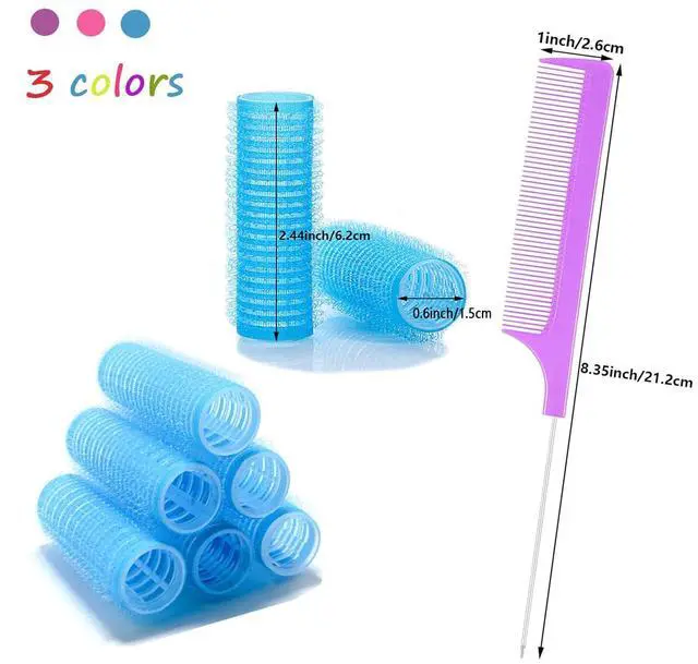 Alt view image 2 of 7 - 36PCS Self Grip Small Hair Curlers Set, Heatless Rollers Hair Curlers Salon Haidressing Curlers DIY Curly Hair Accessories for Medium Short Thin Fine Hair (0.6Inch)