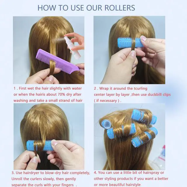 Alt view image 5 of 7 - 36PCS Self Grip Small Hair Curlers Set, Heatless Rollers Hair Curlers Salon Haidressing Curlers DIY Curly Hair Accessories for Medium Short Thin Fine Hair (0.6Inch)