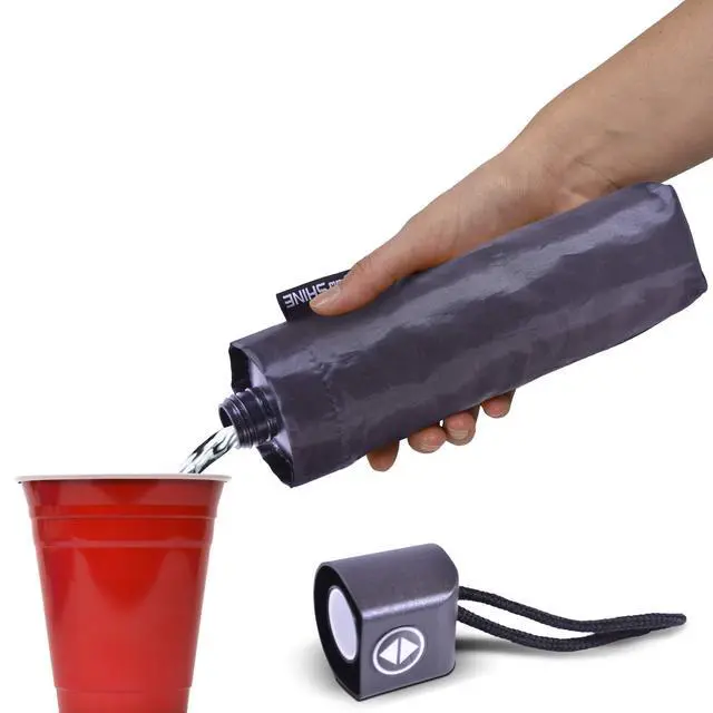 Alt view image 3 of 7 - Rain or Shine Umbrella Flask 2 Pack (24 oz Total) - Hidden Alcohol Travel Flasks - Secret Liquor Containers for Theme Parks, Cruises, and Sports Events Includes Funnel & Spout