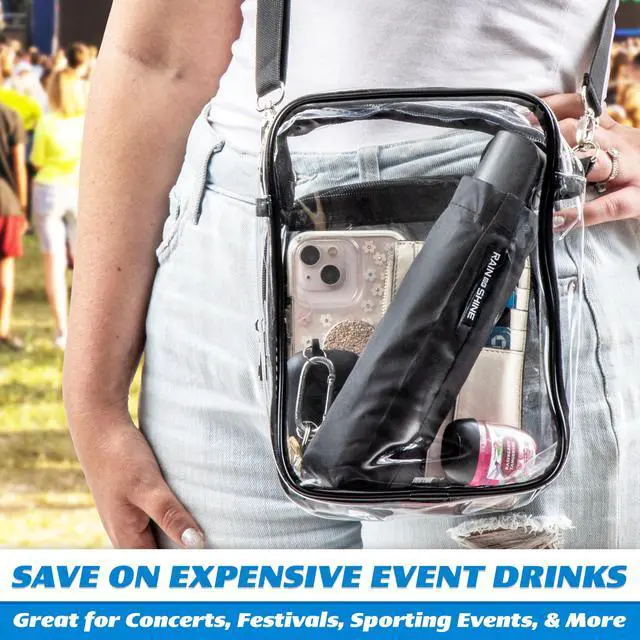 Alt view image 2 of 7 - Rain or Shine Umbrella Flask 2 Pack (24 oz Total) - Hidden Alcohol Travel Flasks - Secret Liquor Containers for Theme Parks, Cruises, and Sports Events Includes Funnel & Spout
