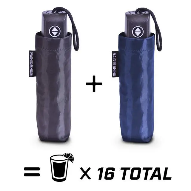 Alt view image 6 of 7 - Rain or Shine Umbrella Flask 2 Pack (24 oz Total) - Hidden Alcohol Travel Flasks - Secret Liquor Containers for Theme Parks, Cruises, and Sports Events Includes Funnel & Spout
