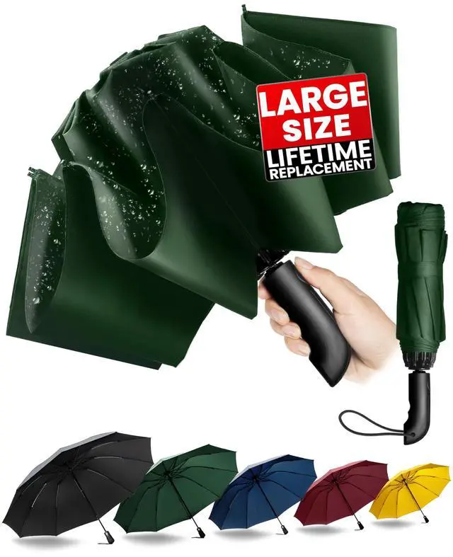 Main image of Conlun Travel Inverted Umbrella Compact Windproof- Automatic reverse Umbrellas for Rain - Folding Portable 46inch Span, 10 Ribs Large Umbrella