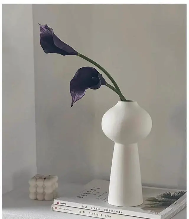 Alt view image 4 of 5 - Artificial Calla Lily Flowers, 18.9" Faux Calla Lilies Artificial Flowers Centerpiece Decor for Home Office&Home Decor (6, Purple)