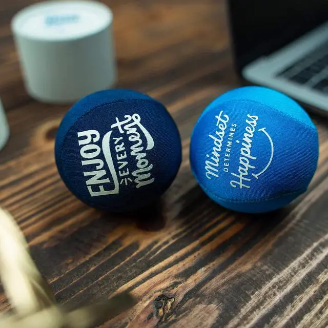Alt view image 7 of 7 - Stress Balls - Hand Therapy Relief for Anxiety, Fidget, Tension, Exercise Strengthener - Motivational Toys for Adults & Kids - Set of 2 (Crystal Blue, Ocean Blue)