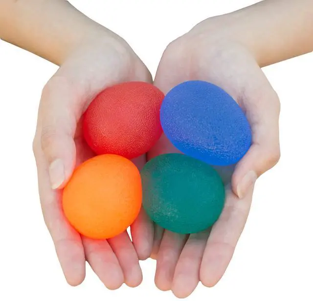 Main image of 4-Pack Hand Exercise Balls - Physical & Occupational Therapy Kit for Strengthening Grip & Reducing Stiffness - Arthritis Pain Relief Exerciser for Rehabilitation, Fidget, Stress Relief