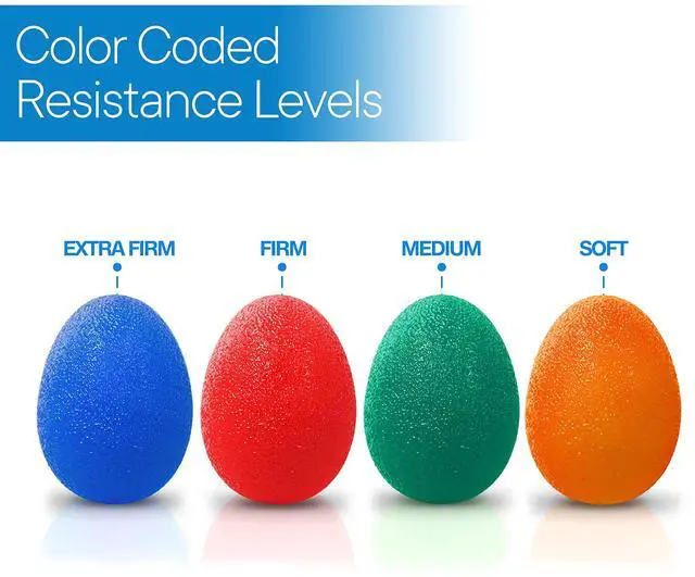 Alt view image 2 of 7 - 4-Pack Hand Exercise Balls - Physical & Occupational Therapy Kit for Strengthening Grip & Reducing Stiffness - Arthritis Pain Relief Exerciser for Rehabilitation, Fidget, Stress Relief