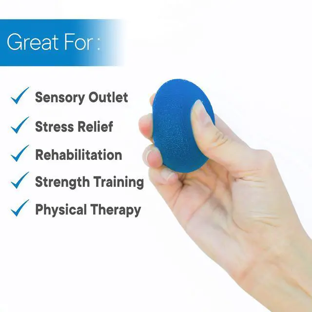 Alt view image 3 of 7 - 4-Pack Hand Exercise Balls - Physical & Occupational Therapy Kit for Strengthening Grip & Reducing Stiffness - Arthritis Pain Relief Exerciser for Rehabilitation, Fidget, Stress Relief