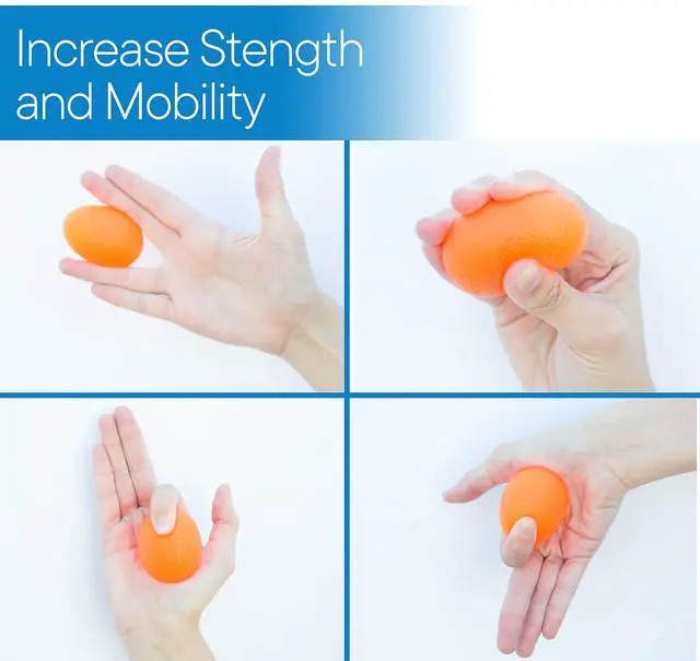 Alt view image 4 of 7 - 4-Pack Hand Exercise Balls - Physical & Occupational Therapy Kit for Strengthening Grip & Reducing Stiffness - Arthritis Pain Relief Exerciser for Rehabilitation, Fidget, Stress Relief